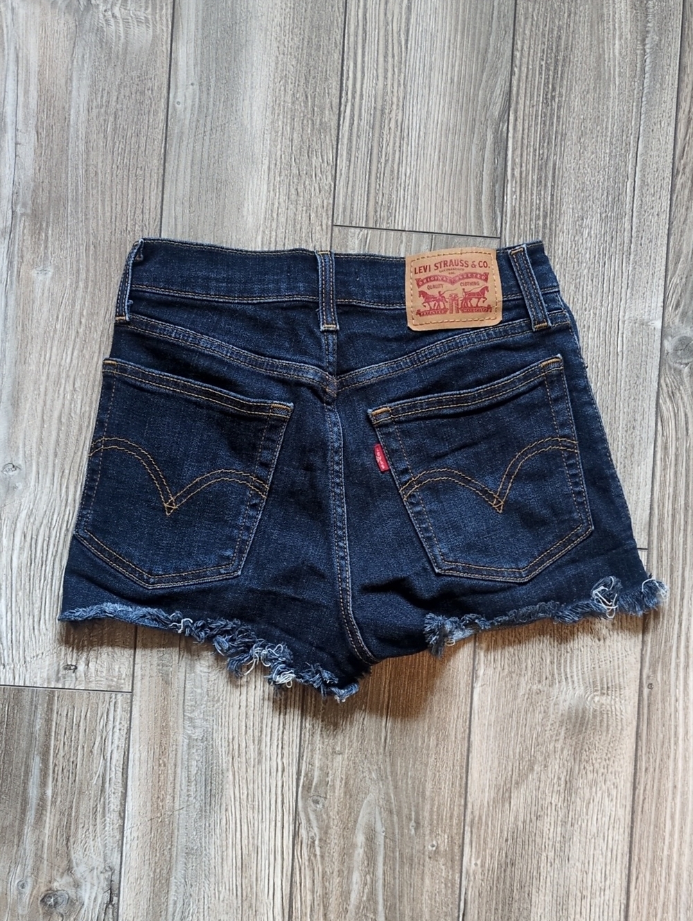 Levi's Dark Wash High Rise Cutoff Shorts Size 24